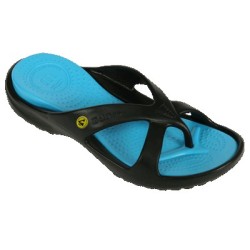 WALDIES® Amelia black / turquoise – Zehensteg-Sandale | Vento-Star