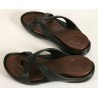 WALDIES® Amelia black / brown – Sandale à tong | Vento-Star