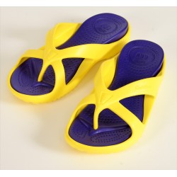 WALDIES® Amelia yellow / purple – Zehensteg-Sandale | Vento-Star