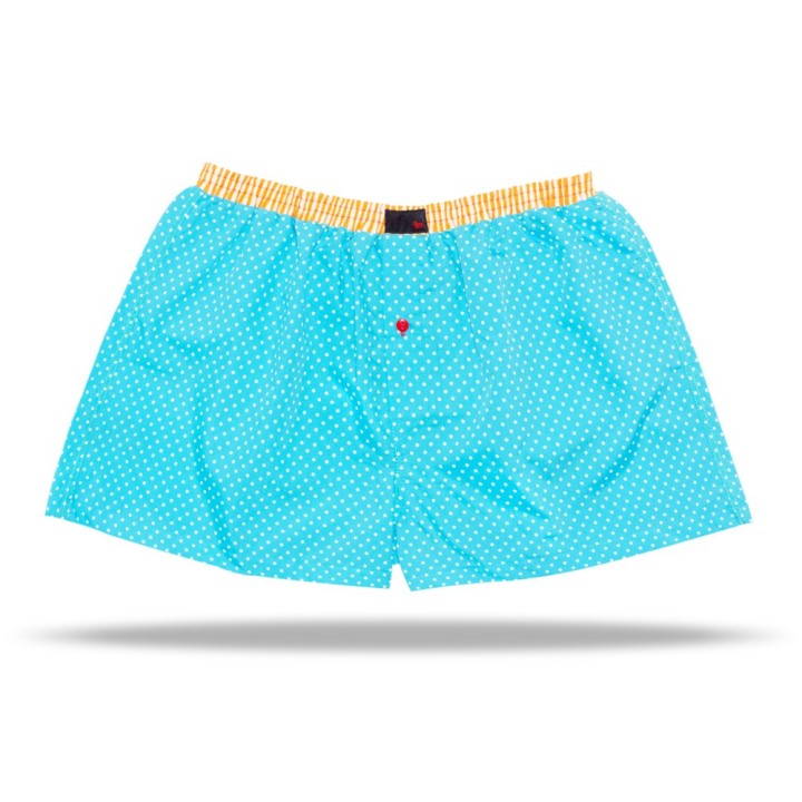 Turquoise White Dots / Orange White Stripes